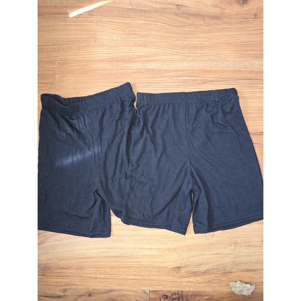 2 Carters Pajama Short Sleep Shorts Size 6 Black Pull On